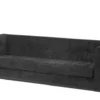 Casa Padrino Luxus Sofa im Barock Stil, schwarzer Samt und schwarze Beine, 230 x 81 x 78 cm