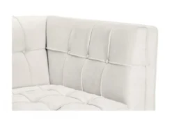 Casa Padrino Luxus Sofa im Barock Stil, weißer Samt und schwarze Beine, 230 x 81 x 78 cm