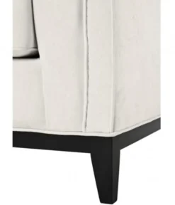 Casa Padrino Luxus Sofa im Barock Stil, weißer Samt und schwarze Beine, 230 x 81 x 78 cm
