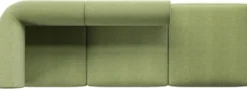 Casa Padrino Luxus Sofa Linke Seite Grün 270 cm - Modulares Wohnzimmer Sofa - Luxus Wohnzimmer Möbel