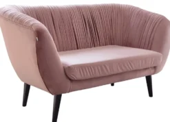 Casa Padrino Luxus Sofa mit dekorativen Falten 144 x 79 x H. 81 cm - Verschiedene Farben - Hotel Möbel
