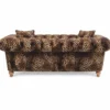 Casa Padrino Luxus Sofa mit Leoparden Muster Beige / Braun 190 cm - Wohnzimmer Sofa - Wohnzimmer Möbel - Luxus Möbel