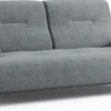 Casa Padrino Luxus Sofa mit verstellbaren Rückenlehnen Grau - Verschiedene Größen - Modernes Wohnzimmer Sofa - Luxus Möbel