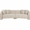 Casa Padrino Luxus Sofa Naturfarben 285 cm - Wohnzimmer & Hotel Möbel