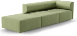 Casa Padrino Luxus Sofa Rechte Seite Grün 270 cm - Modulares Wohnzimmer Sofa - Luxus Wohnzimmer Möbel