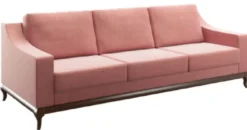 Casa Padrino Luxus Sofa Rosa / Dunkelbraun 225 x 100 x H. 77 cm - Wohnzimmer Sofa mit Schlaffunktion - Wohnzimmer Möbel - Luxus Möbel - Luxus Interior