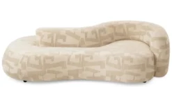 Casa Padrino Luxus Sofa Sandfarben / Schwarz 223 cm - Wohnzimmer & Hotel Interior