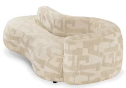 Casa Padrino Luxus Sofa Sandfarben / Schwarz 223 cm - Wohnzimmer & Hotel Interior