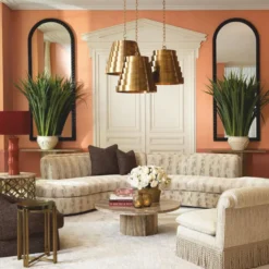 Casa Padrino Luxus Sofa Sandfarben / Schwarz 376 cm - Luxus Hotel Möbel