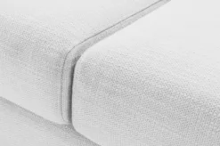 Casa Padrino Luxus Sofa Weiß / Messingfarben 223 x 94 x H. 73 cm - Wohnzimmer Sofa mit 4 Kissen - Luxus Möbel