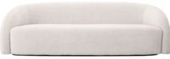 Casa Padrino Luxus Sofa Weiß / Schwarz 220 x 92 x H. 65 cm - Wohnzimmer Sofa - Hotel Sofa - Wohnzimmer Möbel - Hotel Möbel - Luxus Möbel - Luxus Einrichtung