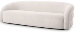 Casa Padrino Luxus Sofa Weiß / Schwarz 220 x 92 x H. 65 cm - Wohnzimmer Sofa - Hotel Sofa - Wohnzimmer Möbel - Hotel Möbel - Luxus Möbel - Luxus Einrichtung