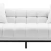 Casa Padrino Luxus Sofa Weiß / Schwarz 240 x 98 x H. 69 cm - Wohnzimmer Sofa mit 4 Kissen - Wohnzimmer Möbel - Luxus Möbel
