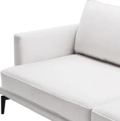 Casa Padrino Luxus Sofa Weiß / Schwarz 230 x 99 x H. 82 cm - Wohnzimmer Sofa - Luxus Wohnzimmer Möbel