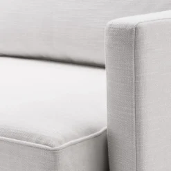 Casa Padrino Luxus Sofa Weiß / Schwarz 230 x 99 x H. 82 cm - Wohnzimmer Sofa - Luxus Wohnzimmer Möbel
