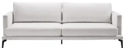 Casa Padrino Luxus Sofa Weiß / Schwarz 230 x 99 x H. 82 cm - Wohnzimmer Sofa - Luxus Wohnzimmer Möbel