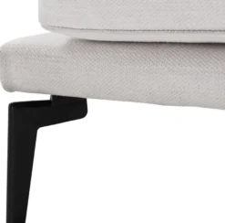 Casa Padrino Luxus Sofa Weiß / Schwarz 230 x 99 x H. 82 cm - Wohnzimmer Sofa - Luxus Wohnzimmer Möbel