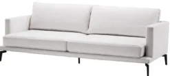 Casa Padrino Luxus Sofa Weiß / Schwarz 230 x 99 x H. 82 cm - Wohnzimmer Sofa - Luxus Wohnzimmer Möbel