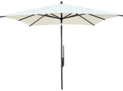 Casa Padrino Luxus Sonnenschirm Anthrazit / Grau - Quadratischer Gartenschirm mit Aluminium Mast und Polyacryl Bezug - 250 x 250 cm