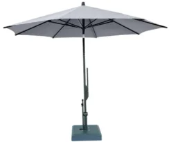 Casa Padrino Luxus Sonnenschirm Anthrazit / Grau - Quadratischer Gartenschirm mit Aluminium Mast und Polyacryl Bezug - 250 x 250 cm