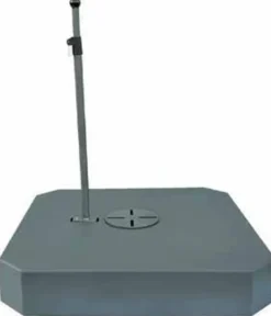 Casa Padrino Luxus Sonnenschirmständer Anthrazit - Fahrbarer Schirmständer mit Aluminiumhaube - 81 x 81 cm, 240 kg