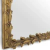 Casa Padrino Luxus Spiegel Antik Gold 93 x 6,5 x H. 130 cm - Mahagoni Wandspiegel - Wohnzimmer Spiegel - Garderobenspiegel - Luxus Kollektion