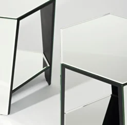 Casa Padrino Luxus Spiegelglas Beistelltisch 45 x 40 x H. 56 cm - Designermöbel