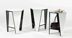 Casa Padrino Luxus Spiegelglas Beistelltisch 45 x 40 x H. 56 cm - Designermöbel