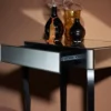 Casa Padrino Luxus Spiegelglas Beistelltisch mit Schublade 71 x 41 x H. 76 cm - Hotel Möbel