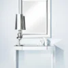 Casa Padrino Luxus Spiegelglas Konsole 100 x 30 x H. 83 cm - Konsolentisch mit Schublade - Luxus Möbel