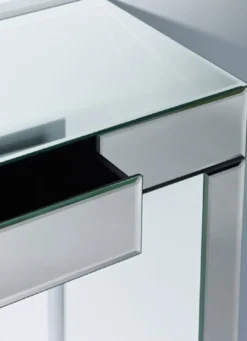 Casa Padrino Luxus Spiegelglas Konsole 100 x 30 x H. 83 cm - Konsolentisch mit Schublade - Luxus Möbel