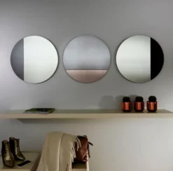 Casa Padrino Luxus Spiegel Grau Ø 58 cm - Designermöbel & Accessoires