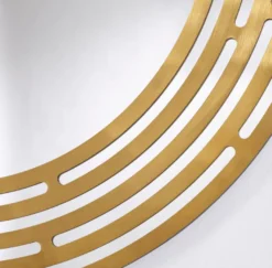 Casa Padrino Luxus Spiegel Messingfarben Ø 100 cm - Runder Wandspiegel mit Metallrahmen - Luxus Kollektion