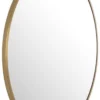 Casa Padrino Luxus Spiegel Messingfarben Ø 120 cm - Runder Edelstahl Wandspiegel - Garderoben Spiegel - Wohnzimmer Spiegel - Schlafzimmer Spiegel - Luxus Kollektion