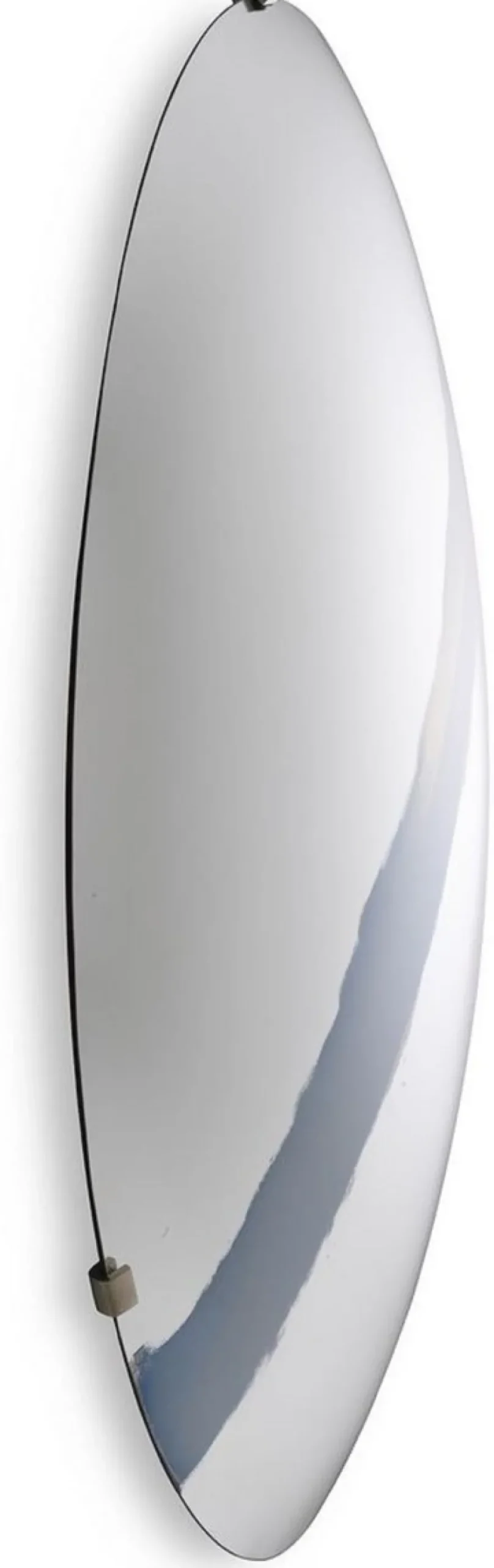 Casa Padrino Luxus Spiegel mit blauem Streifen Ø 119 cm - Runder konkaver Wandspiegel mit Wandhalterung - Luxus Kollektion
