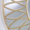 Casa Padrino Luxus Spiegel mit Blütenblatt Motiv Gold Ø 100 cm - Luxus Qualität