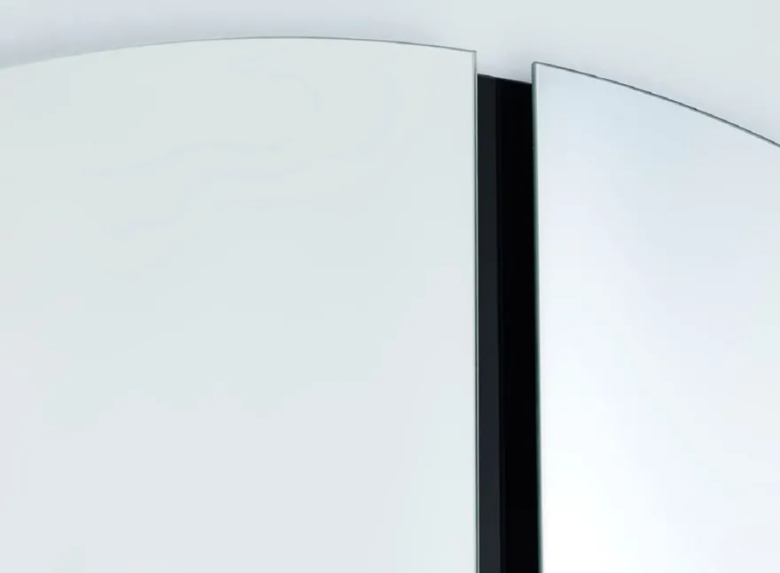 Casa Padrino Luxus Spiegel Schwarz Ø 150 cm - Runder Wandspiegel - Wohnzimmer Hotel Restaurant Boutique Spiegel