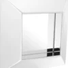 Casa Padrino Luxus Spiegel Silber 31 x 7 x H. 31 cm - Edelstahl Wandspiegel