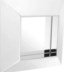 Casa Padrino Luxus Spiegel Silber 31 x 7 x H. 31 cm - Edelstahl Wandspiegel