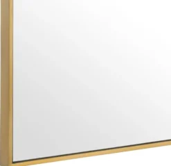 Casa Padrino Luxus Spiegel / Wandspiegel Messingfarben 180 x H. 140 cm - Garderobenspiegel - Wohnzimmer Spiegel - Luxus Qualität