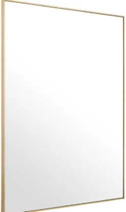 Casa Padrino Luxus Spiegel / Wandspiegel Messingfarben 180 x H. 140 cm - Garderobenspiegel - Wohnzimmer Spiegel - Luxus Qualität