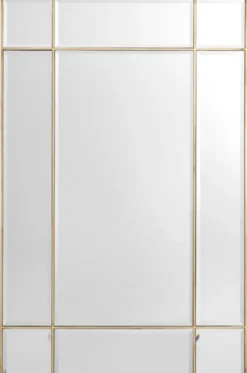 Casa Padrino Luxus Spiegel / Wandspiegel Vintage Messingfarben 90 x 3 x H. 140 cm - Luxus Möbel