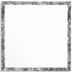 Casa Padrino Luxus Spiegel Weiß / Schwarz 97,5 cm - Quadratischer Wandspiegel
