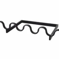 Casa Padrino Luxus Stahl Feuerbock Schwarz 73 cm - Luxus Kamin Zubehör - Luxus Accessoires - Hotel Accessoires