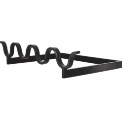 Casa Padrino Luxus Stahl Feuerbock Schwarz 73 cm - Luxus Kamin Zubehör - Luxus Accessoires - Hotel Accessoires