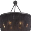 Casa Padrino Luxus Stahl Kronleuchter Bronzefarben Ø 60 x H. 68 cm - Runder Hotel & Restaurant Kronleuchter - Luxus Qualität