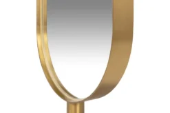 Casa Padrino Luxus Standspiegel Silber Ø 45 x H. 175 cm - Standspiegel in ganzer Körperhöhe aus Edelstahl und Glas - Luxus Deko Accessoires