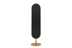 Casa Padrino Luxus Standspiegel Silber Ø 45 x H. 175 cm - Standspiegel in ganzer Körperhöhe aus Edelstahl und Glas - Luxus Deko Accessoires