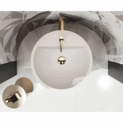 Casa Padrino Luxus Standwaschbecken Weiß Ø 46 x H. 88 cm - Badezimmer Accessoires
