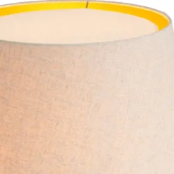 Casa Padrino Luxus Stehleuchte Schwarz / Creme Ø 55 x H. 160 cm - Massivholz Stehlampe mit rundem Lampenschirm - Luxus Stehleuchten - Luxus Leuchten - Luxus Interior